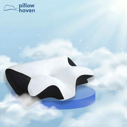 Premium Contour Relief Pillow — Black